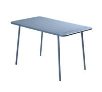 Concept Usine Table de jardin BERGAME en acier bleu 6 places 120 cm