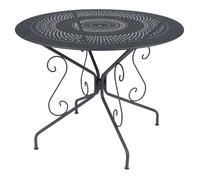 Table de jardin 4 personnes FERMOB Montmartre Ø 96 cm - Carbone
