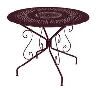 Table de jardin 4 personnes FERMOB Montmartre Ø 96 cm - Cerise Noire