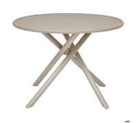 Hespéride Table de jardin NEBULLIA ronde D105 cm 4 places Aluminium traité époxy anti-rouille Argile