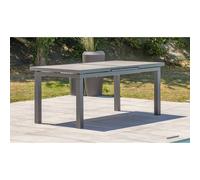 DCB Garden Table de jardin VENISE extensible 190-250 cm aluminium plateau céramique Gris anthracite