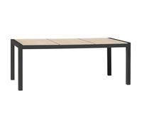 DCB Garden - Table de jardin Venise - 195 cm - Plateau céramique - Aluminium - Gris anthracite