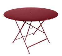 Table de jardin 6 personnes FERMOB Bistro Ø 117 cm - Piment