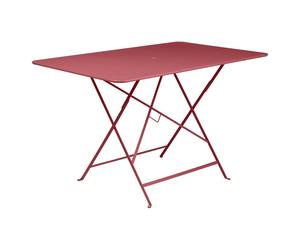 Table de jardin 6 personnes FERMOB Bistro 117 x 77 cm - Piment