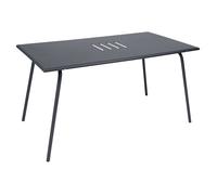 Table de jardin 6 personnes FERMOB Monceau 146 x 80 cm - Carbone
