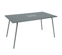 Table de jardin 6 personnes FERMOB Monceau 146 x 80 cm - Gris Orage