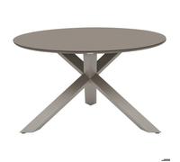 Table de jardin 6 places Oryon D130cm café