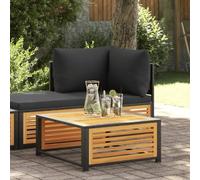 Table de Jardin 68x68x30 cm en Bois Massif d'Acacia - Meuble d'Extérieur Robuste et Stable pour Terrasse, Jardin ou Balcon Résistant aux Intempéries avec Plateau Facile Nettoyer et Design à Lattes