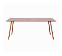 Concept Usine Table de jardin BERGAME 8 places 200 cm Acier Terracotta