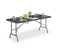 Table de jardin 8 personnes facile à nettoyer table de patio table pliante