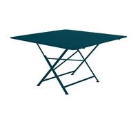Table de jardin 8 personnes FERMOB Cargo 128 x 128 cm - Bleu Acapulco