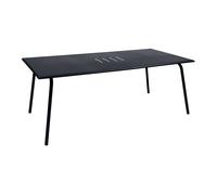 Table de jardin 8 personnes FERMOB Monceau 194 x 94 cm - Carbone