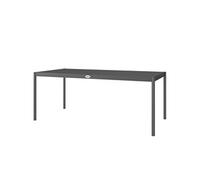 Outsunny Table à manger de jardin pour 8 personnes – acier anti-rouille, plateau à lattes, gris foncé