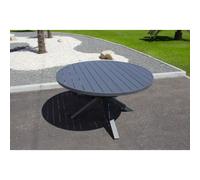DCB Garden Table de jardin Pelosa extensible 8 places en aluminium 145-199 cm gris anthracite