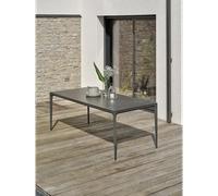 Table de jardin 8 places en céramique - gris anthracite
