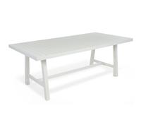 Table de jardin aluminium 6 à 8 personnes Ravigarden Ancona 207 x 100 x 76 cm - Blanc
