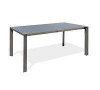 Table de jardin avec rallonge en hpl - gris anthracite