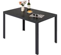 Table de jardin, aluminium léger, résistant aux intempéries, 110x70cm, bureau 10 plateaux