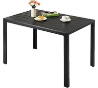 Table de jardin, aluminium léger, résistant aux intempéries, 110x70cm, bureau 7 plateaux