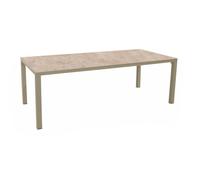 Table de jardin aluminium plateau Kedra® - Stoneo - L.220 x l.100 cm - 8 personnes