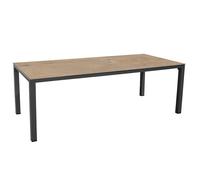 Table de jardin aluminium plateau Kedra® - Stoneo - L.220 x l.100 cm - 8 personnes