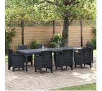 Table de jardin - Anthracite - 300x100 cm - Métal et Aluminium - 10 personnes