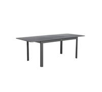 Table de jardin anthracite SEATTLE extensible aluminium. 6 places. 155 / 218.5 x 89 x 75 cm