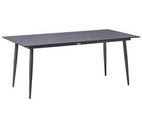 Table de Jardin avec Plateau HPL et Cadre en Aluminium Résistante aux UV à l'Eau