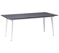 Table de Jardin avec Plateau HPL et Cadre en Aluminium Résistante aux UV à l'Eau