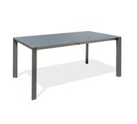 Table de jardin avec rallonge en hpl - gris anthracite