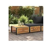 Table de jardin avec tabouret bois d'acacia massif, table basse d'extérieur, table de patio, table en bois, table 367643