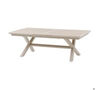 Hespéride - Table de jardin extensible AXIOME - lin/argile - 10 places - aluminium traité époxy