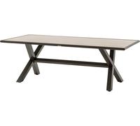 Hespéride - Table de jardin Axiome - aluminium - 8 places - praline et marron