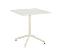 Table de jardin bistrot carrée pliante acier 2 places 70 cm beige - Chiara