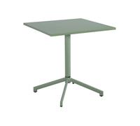 Table de jardin bistrot carrée pliante acier 2 places 70 cm vert de gris - Chiara