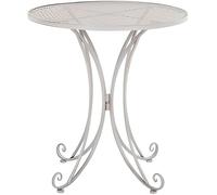 Table de jardin bistrot en métal gris - BELIANI - CILENTO - Rond - 2 personnes - Extérieur