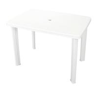 Table De Jardin Blanc 101 X 68 X 72 Cm Plastique Multicolore