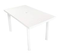Table de jardin Blanc 126 x 76 x 72 cm Plastique