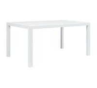 Table de jardin Blanc 150x90x72 cm Plastique Aspect de rotin-AKO7802103933802