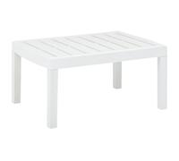 Table De Jardin Blanc 78x55x38 Cm Plastique Blanc