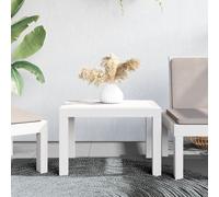 Table De Jardin Blanche 59 X 47 X 40 Cm En Polypropylène, Légère, Pour Terrasse Ou Jardin