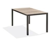 Table de jardin Boston aluminium imitation bois clair L.150 x l.90 x H.75 cm DCB Garden