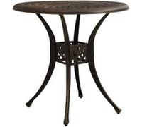 Vidaxl Table De Jardin Bronze 78x78x72 Cm Aluminium Coulé