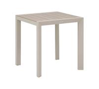 Table De Jardin Carrée Alu Evasion 2 Places Effet Bois Lin Et Argile - Hespéride Multicolore