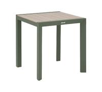 Table De Jardin Carrée Alu Evasion 2 Places Effet Bois Lin Et Laurier- Hespéride Multicolore