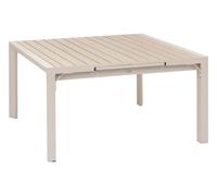 Table De Jardin Carrée Extensible Alu Evasion 8/10 Places Beige Lin - Hespéride Multicolore
