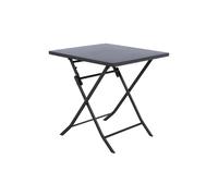 Table de jardin pliante carrée GREENSBORO Graphite 2 places - Acier traité époxy, Traitement antirouille renforcé Hespéride