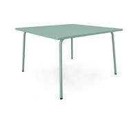 Table de jardin carrée L.120 cm en métal - Vert amande - MIRMANDE de MYLIA