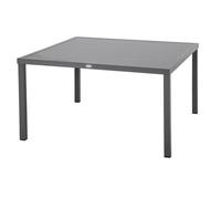 Table de jardin carrée Piazza 8 places Graphite - Hespéride