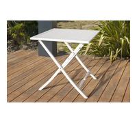 Table de jardin carrée pliante en aluminium - gris clair